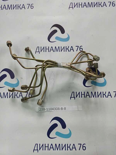 238-1104308-В-8 Комплект трубок ЯМЗ-238 топливных высокого давления (Старого образца, трубки гнутые, 8 шт)