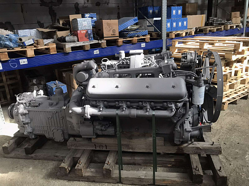 238ДЕ2-1000069 Двигатель ЯМЗ-238ДЕ2-29 (МАЗ) с КПП и сц. (330 л.с.) АВТОДИЗЕЛЬ